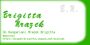 brigitta mrazek business card